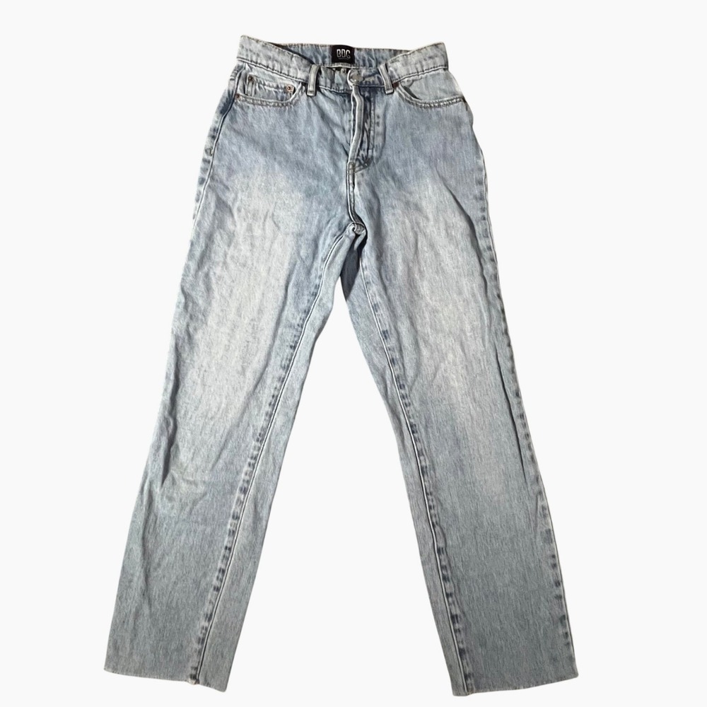 BDG Urban Outfitters Slim Straight Jeans Women 25 High‎ Rise Button Fly Raw Hem